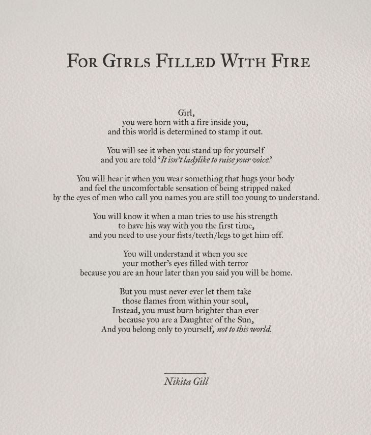 girls with fire poem